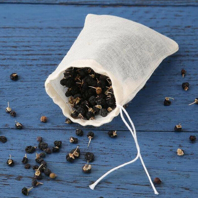 20Pcs Empty Tea Bags with String Herb Soup Flavoring Cooking Teab tmT Tt