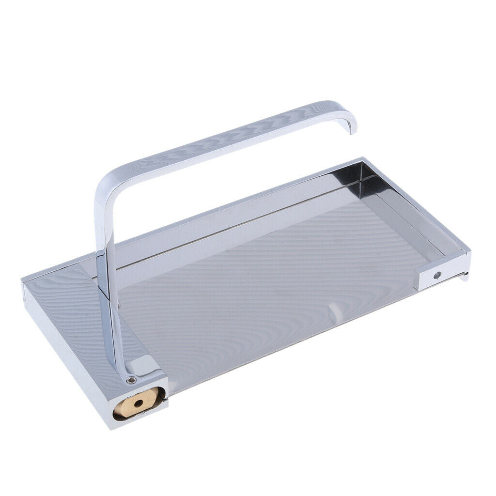 Stainless Steel Toilet Roll Tissue Paper Holder with Phone Storage Shelf