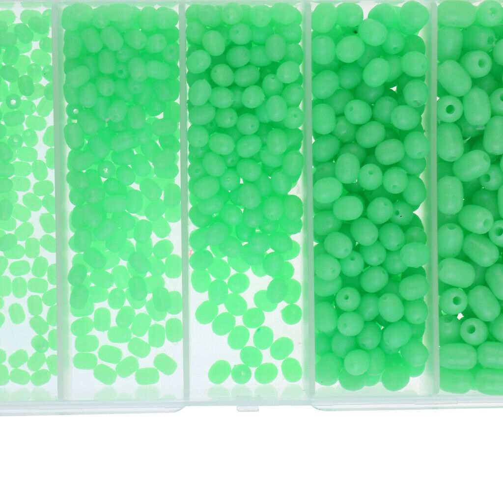 1000pcs Round Luminous Glow Rig Beads Sea Fishing Beads Lure Tackle Tool Egg