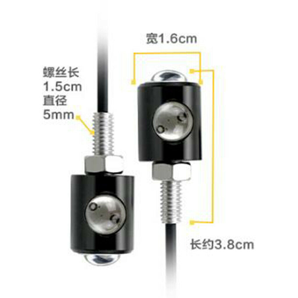 2XAmber LED SMD License Plate Stud Screw  Light, 12V For Moto Car