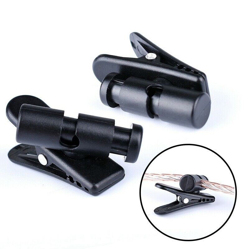 2pcs Headphone Earphone Cable Wire Cord Clip Nip Clamp Collar Lapel Shirt Holder