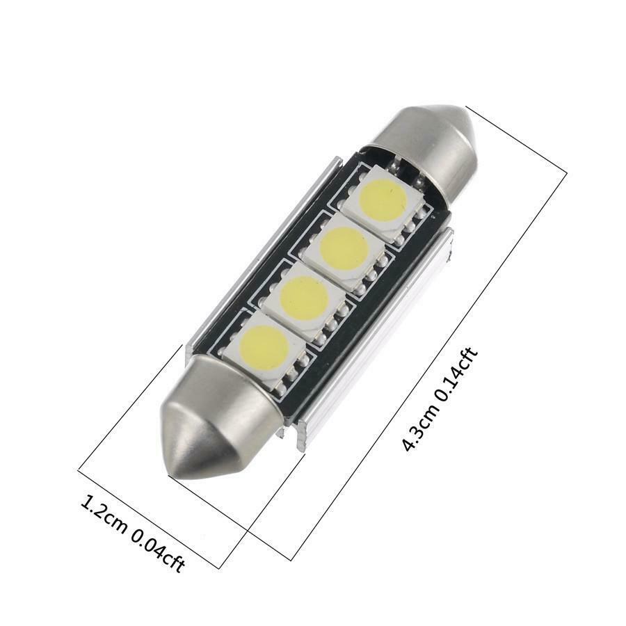 25Pcs White LED Car Exterior & Interior Light Bulb Kit for Map License Plate