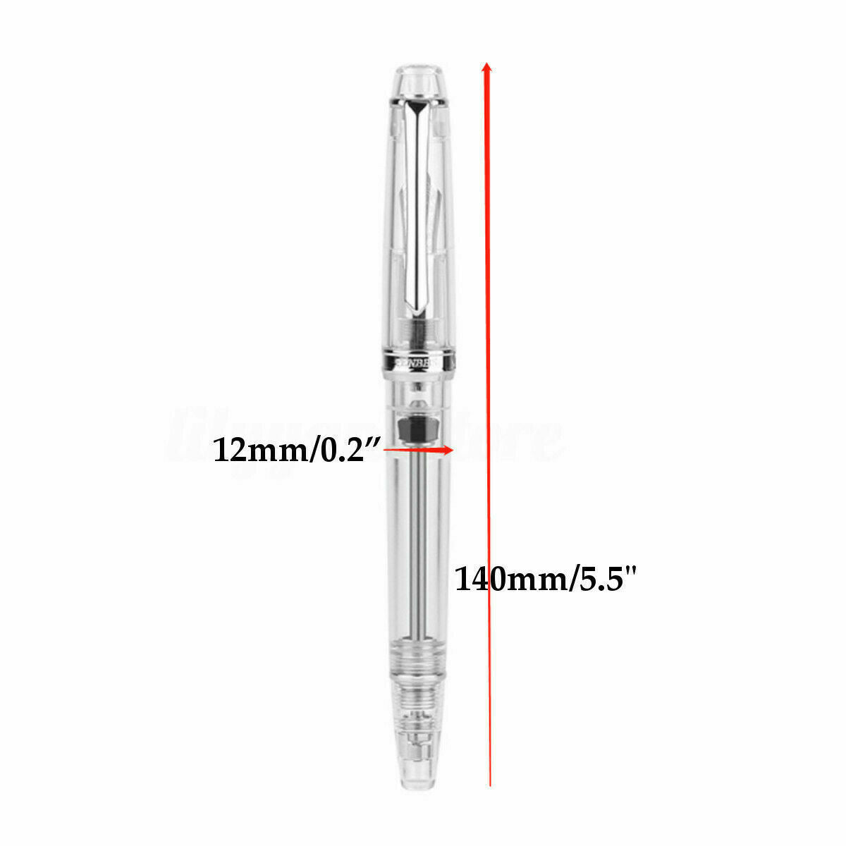 0.5mm Writing Penbbs 268 Transparent Negative pressure Fountain Pen Fine Nib