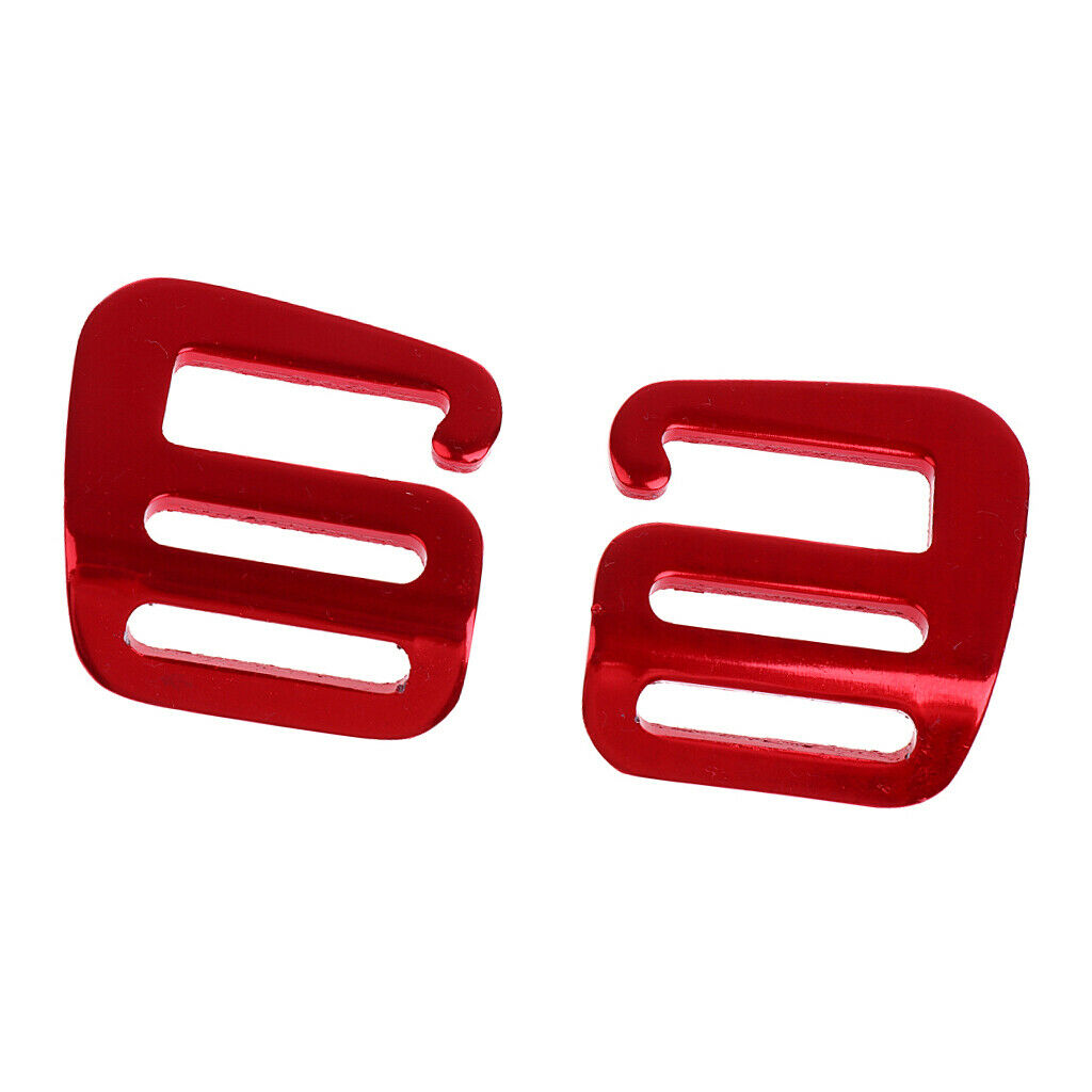 3 Pairs 25mm Webbing Buckle G Hook Slider for Backpack Bag Strap Belt Red