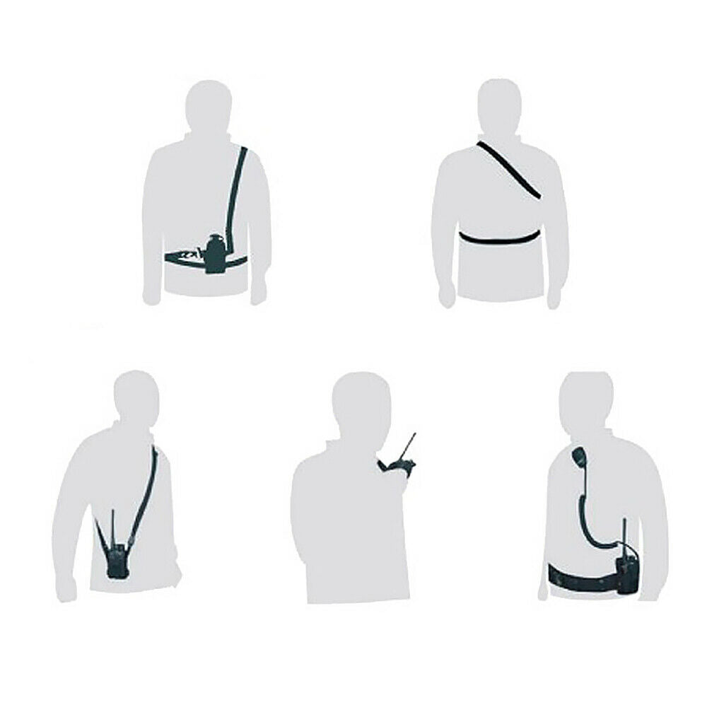 Walkie Talkie Nylon Belt Pouch with Adjustable Shoulder Strap Two Ways
