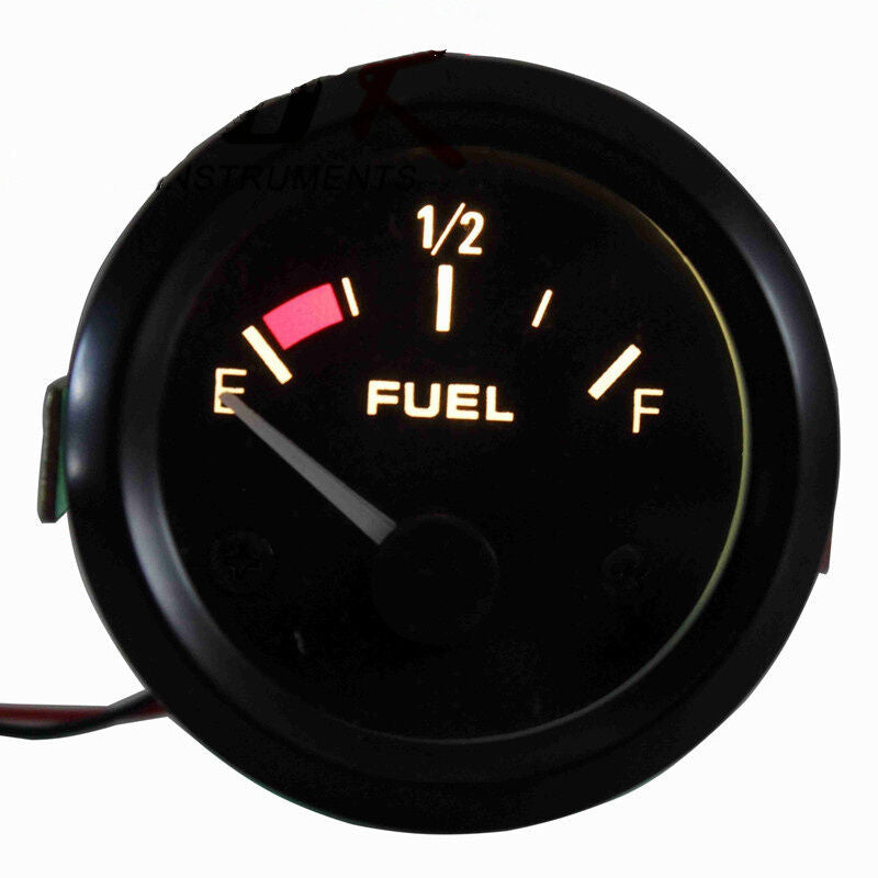 2" 52MM Car Automobile Universal 12V FUEL LEVEL METER DIAL GAUGE E-1/2-F Pointer