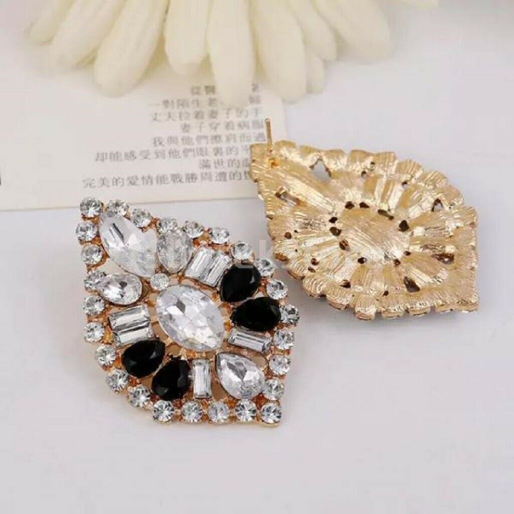 1 Pair Crystal Pierced Earrings Ear Stud Charms Jewelry
