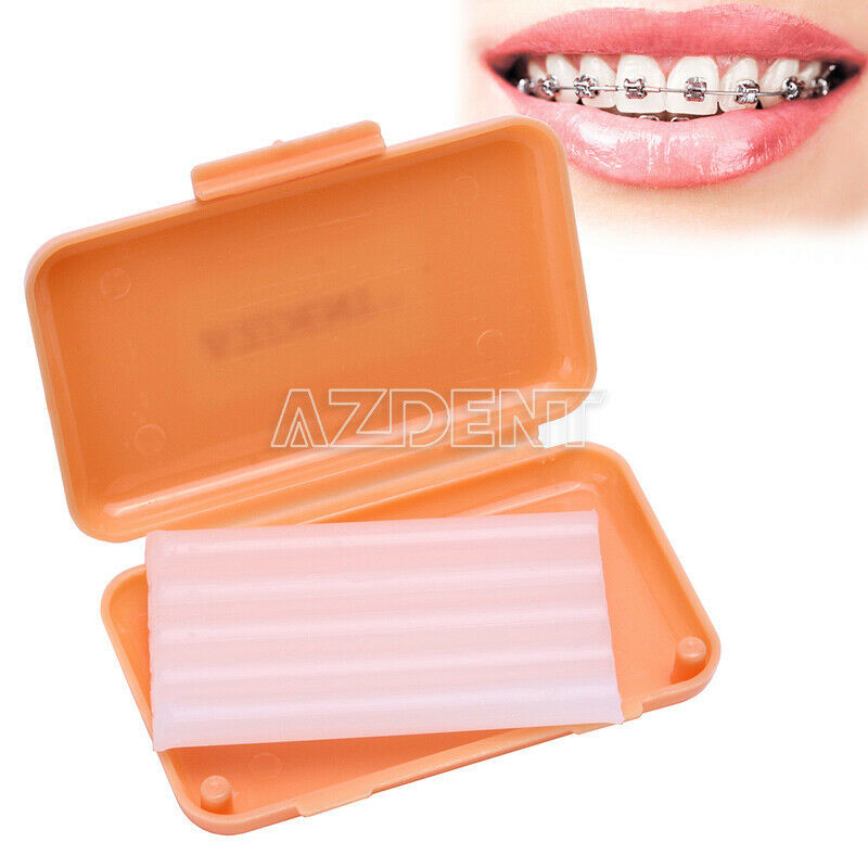 100 Kits AZDENT Dental Orthodontic Wax Gum Irritation Orange Scent Flavor