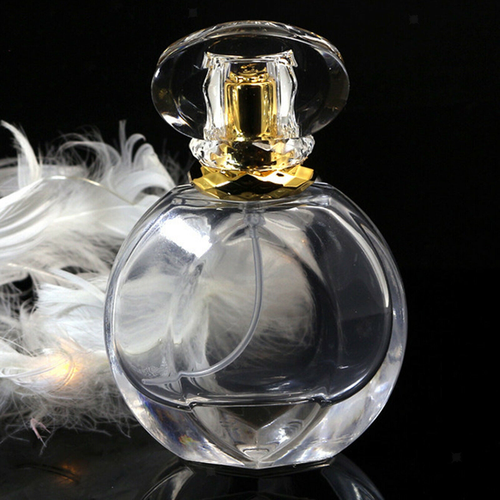 Travel 50ml 1.7OZ Refillable Clear Glass Fragrance Perfume Bottle Atomizer