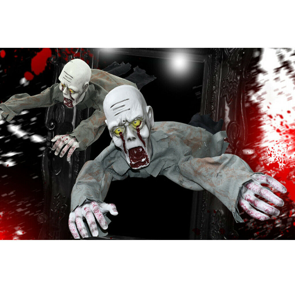 Crawling Ghost Halloween Haunted House with Glowing Eyes and Screaming Sound