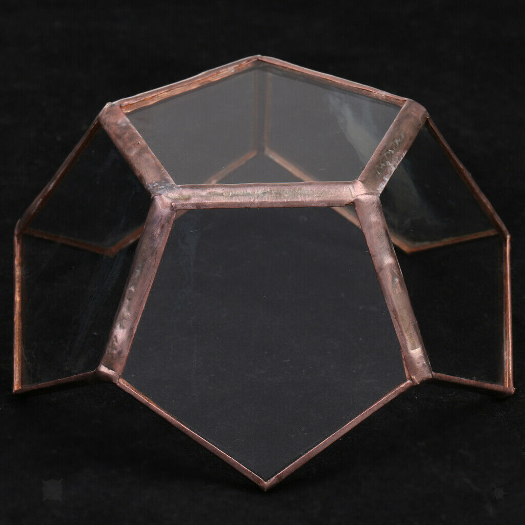 Artistic Open Glass Geometric Terrarium Tabletop Succulent Plant Box Pot