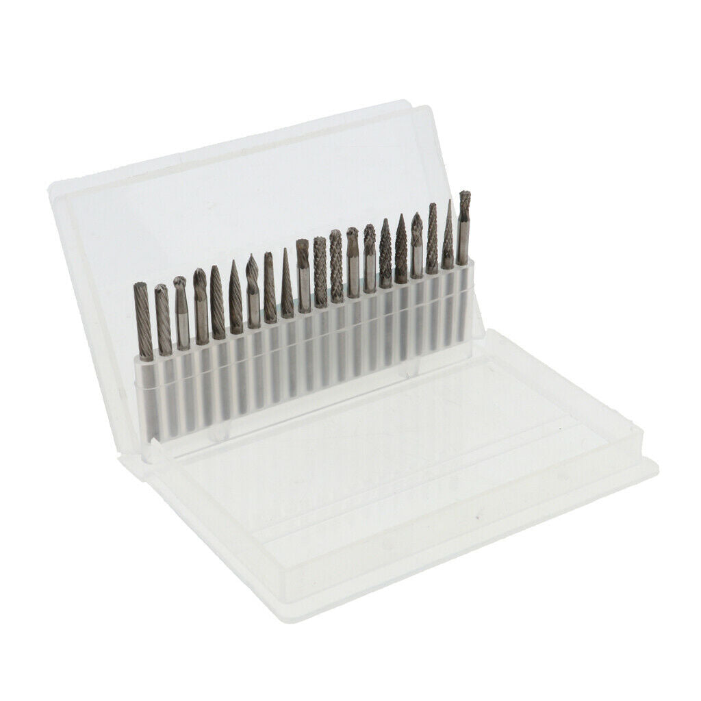 20 Pieces Tungsten Carbide Cutter Rotary Burr Set CNC Engraving Bit Set