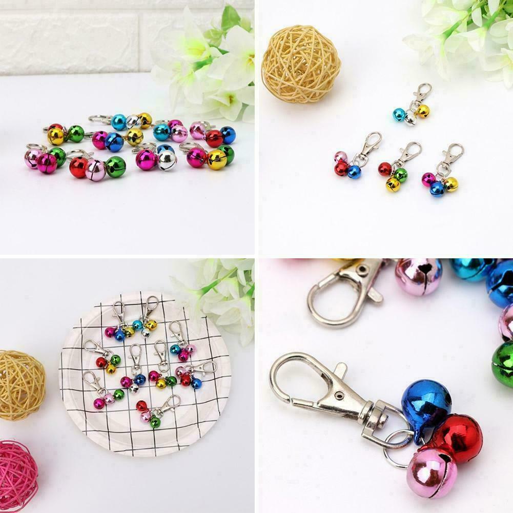 Pet Dog Cat Collar Jingle Bell With Clasp Clip On Charm Decor Diy Random A8R3