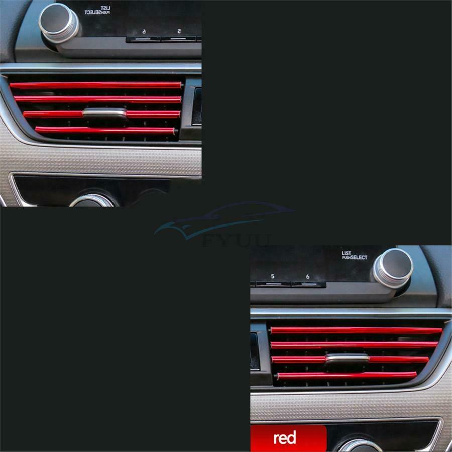 Universal Car Accessories Red Air Conditioner Air Outlet Decoration Strip Cover