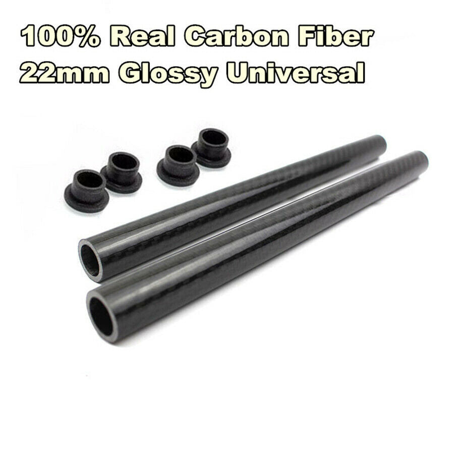 Pair Carbon Fiber 22mm 7/8" Clip On Handlebars Motorcycle Handlebars Grips Tube