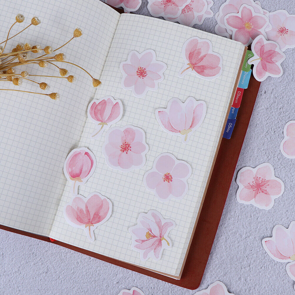 45 pcs Cherry sakura words bullet journal decorative stickers adhesive st.l8