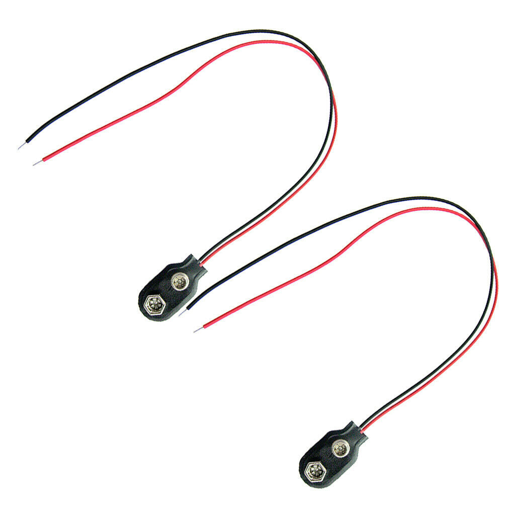 2 Pieces 9v Loop Electric Guitar Charger Battery Connectors