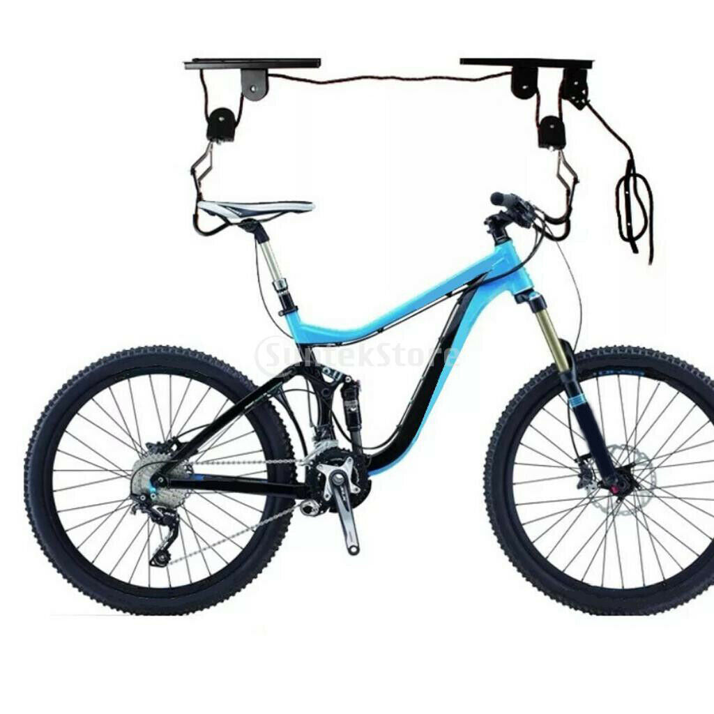 88lbs Capacity Ceiling Mounted Bike Bicycle Lift Storage Hang Holder Garage