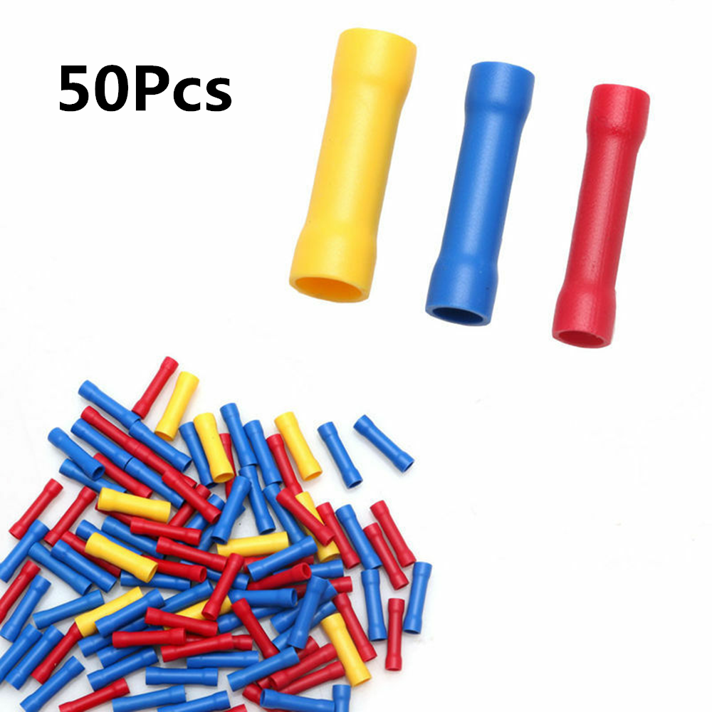 50Pcs Assorted Insulated Electrical Wire Cable Terminal Crimp Connector Set