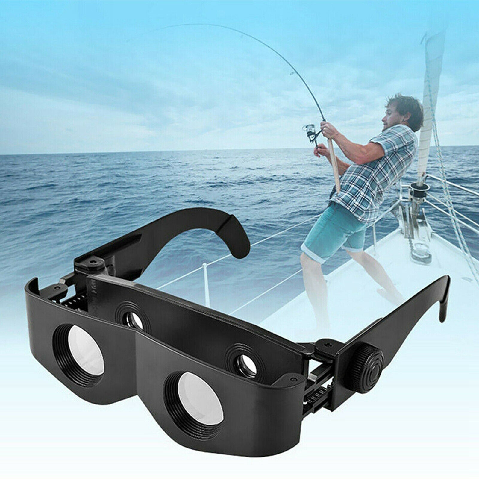 Hands Free Binoculars Magnification Zoom Enlarge Glasses Fishing Telescopes