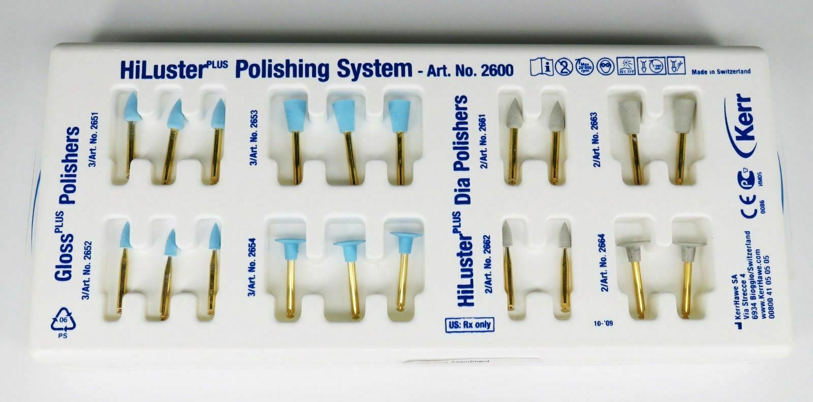 Dental Kerr HiLuster(PLUS) Polishing Assorted Kit Polishers Composite