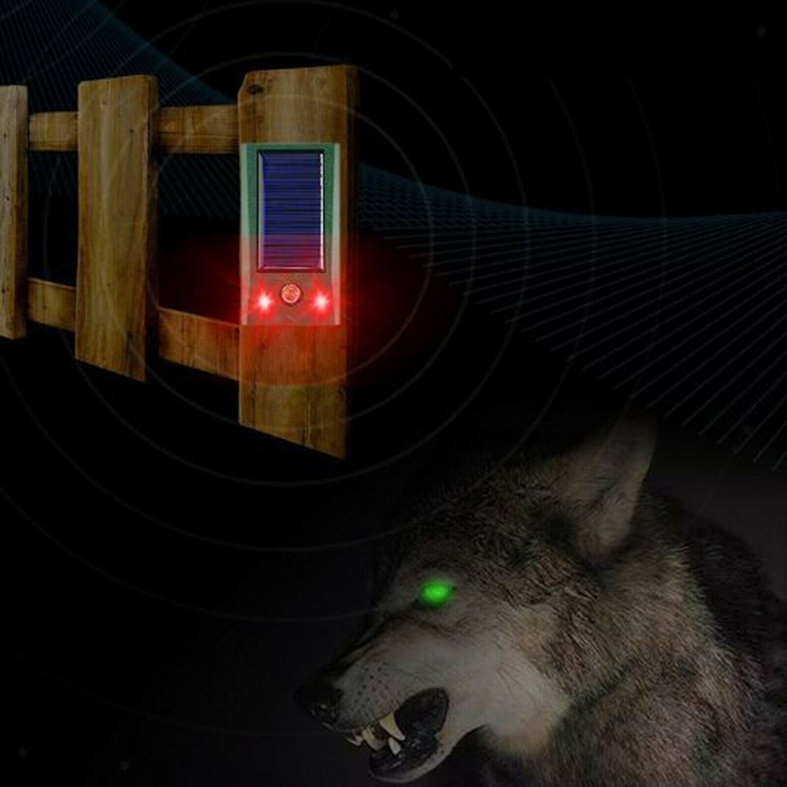Animal Repeller Motion Detector Solar Strobe Sound Alarm Strobe Light