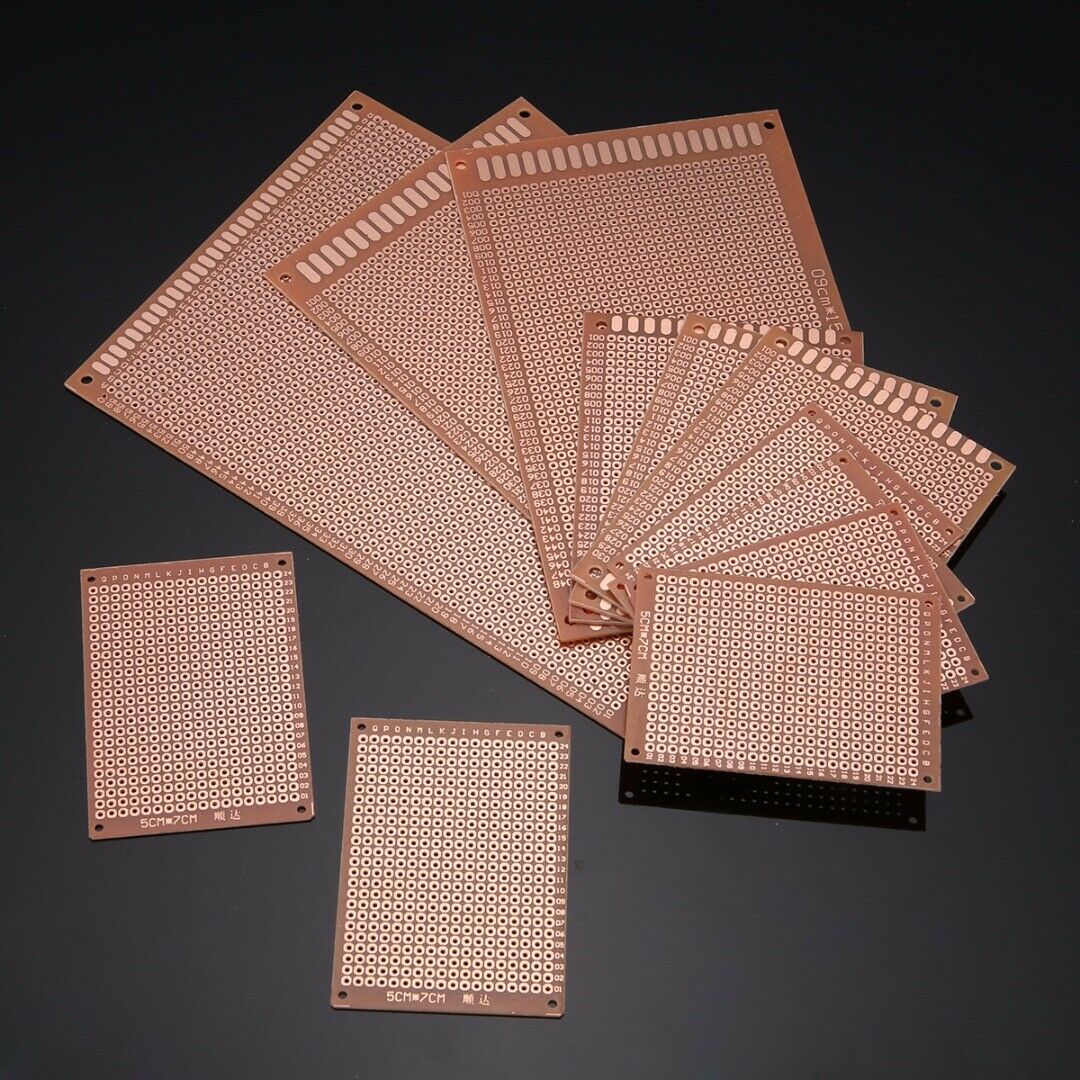 12pcs PCB Stripboard Strip Printed Circuit Board Prototype Track Breadboard