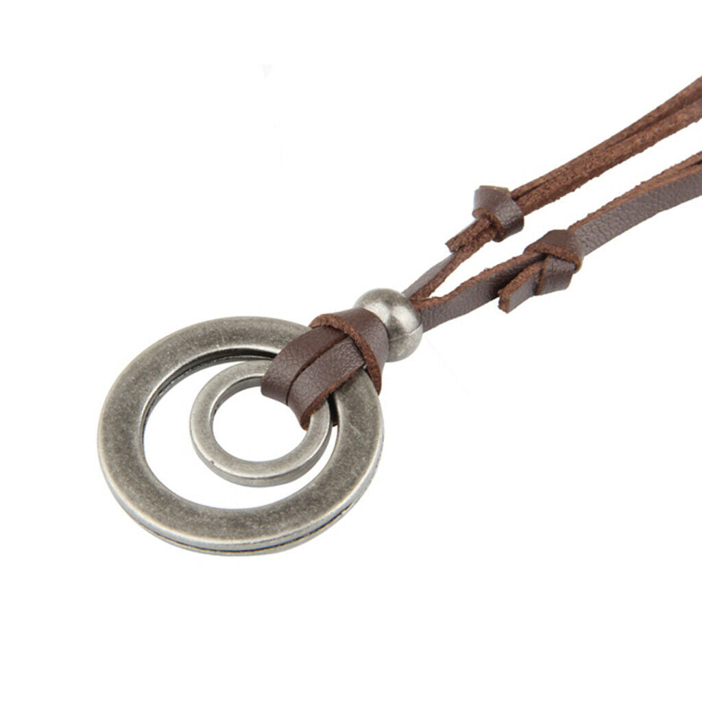 Mens Jewelry Alloy Leather Rope Rope Chain Necklace,