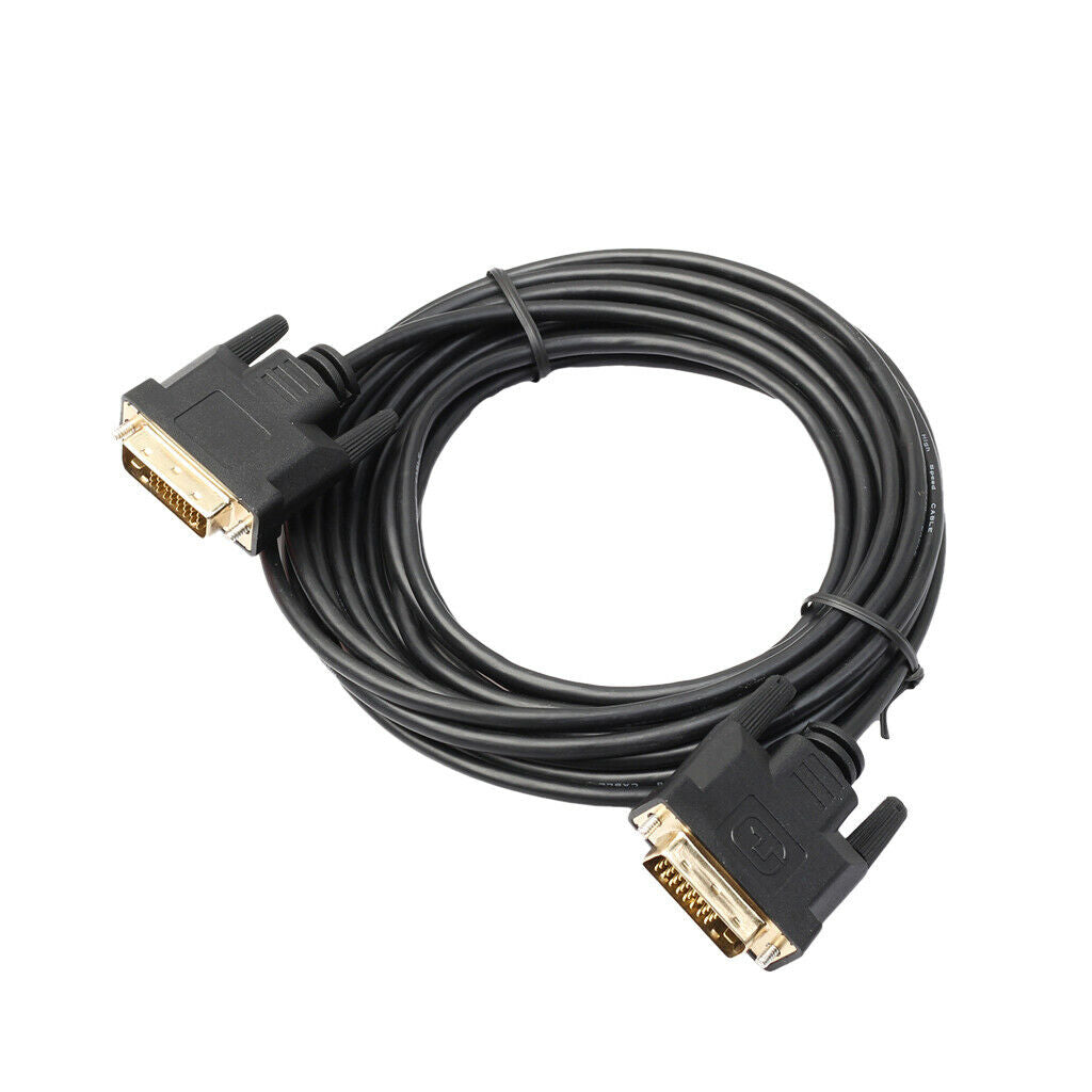 DVI-D Dual Link 24+1 M/M Extension Cable Lead For PC Monitor Projector 5m