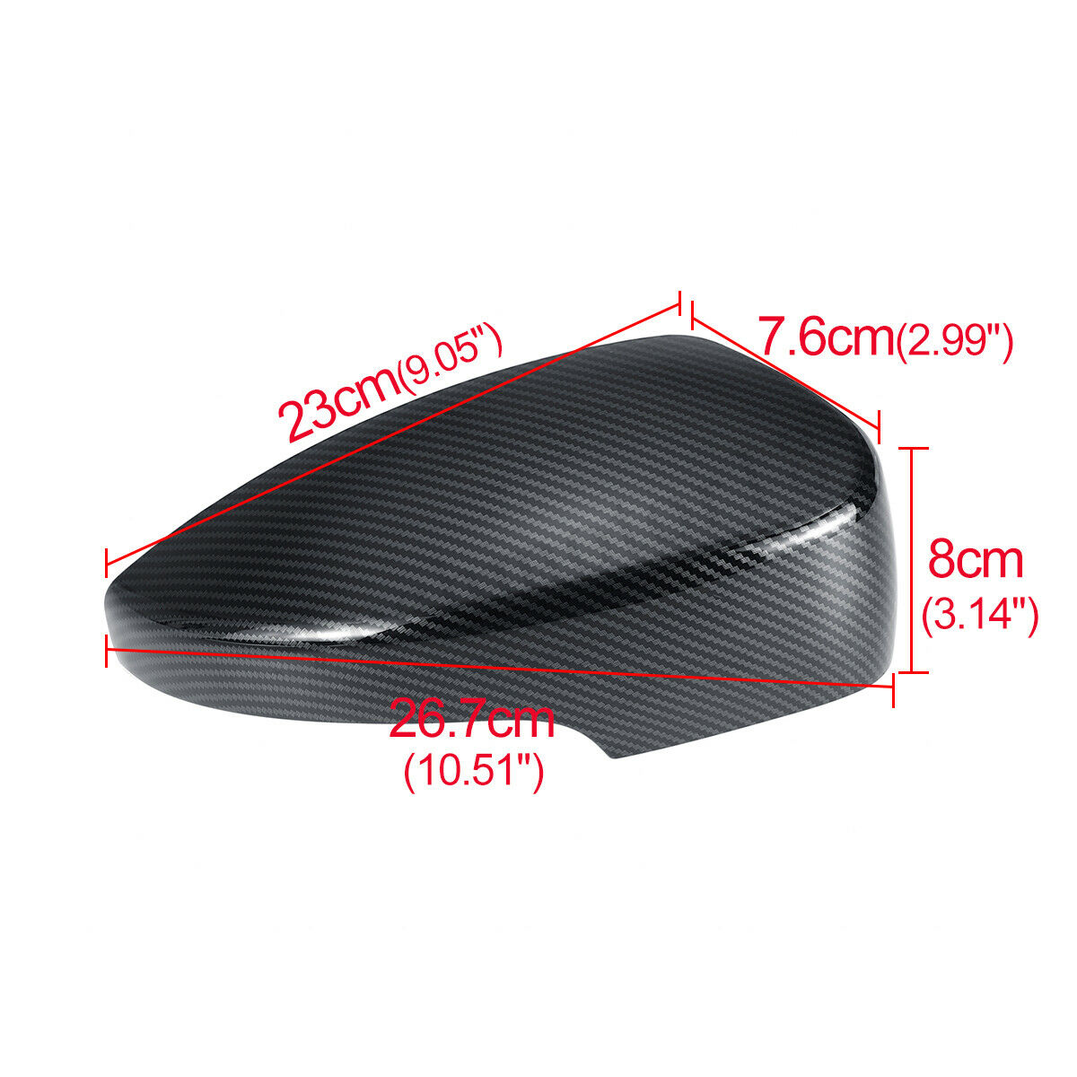 Pair Carbon Fiber Color Rearview Mirror Cover Cap For Ford Focus RS ST MK