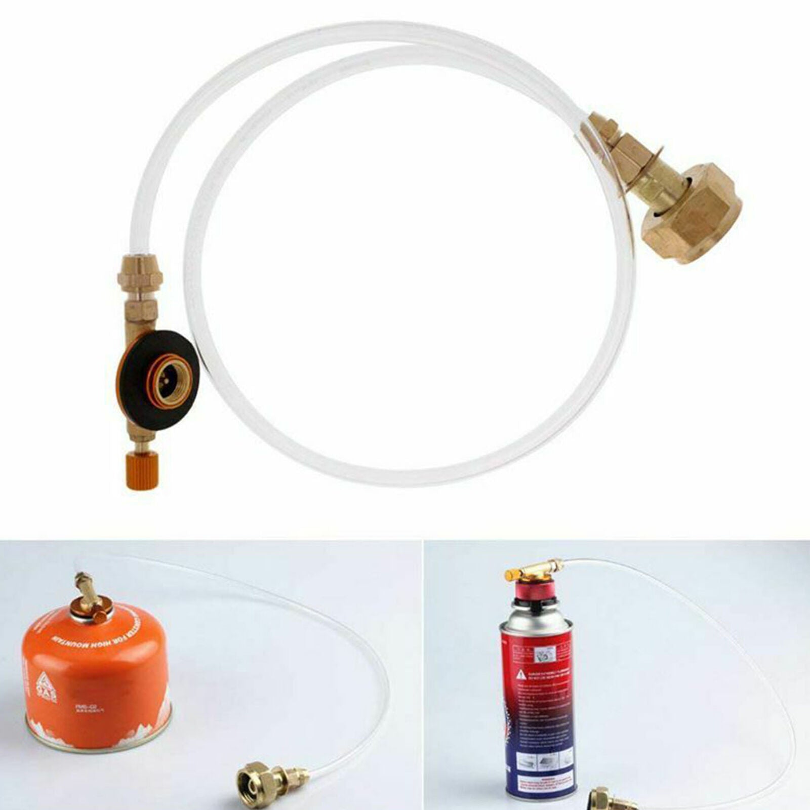 Propane refill adapter picnic camping stove gas hose double sided e F1L7