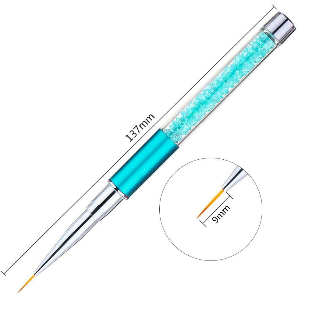Crystal Nail Art Design DIY Drawing Painting Striping UV Gel Pen Brush 9mm