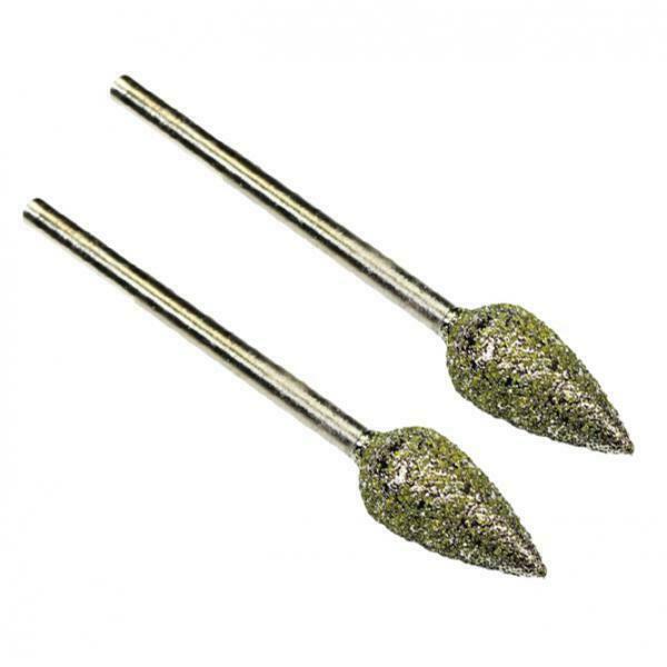 2Pcs/set Torch Diamond Grinding Head Lapidary Rotary Burrs Jade Carving 10mm