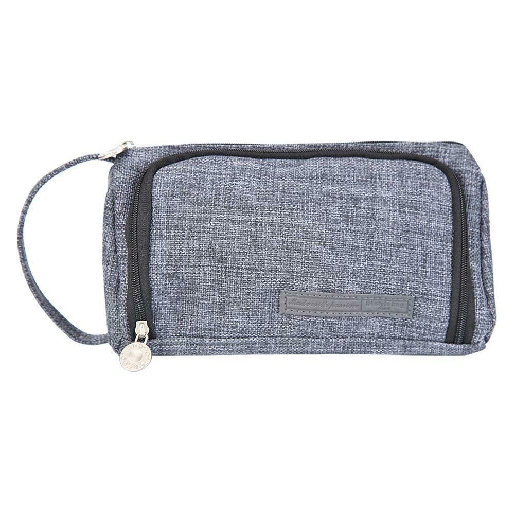Simple Canvas Candy Colored Large Capacity Stationery Bag Cosmetic Package @