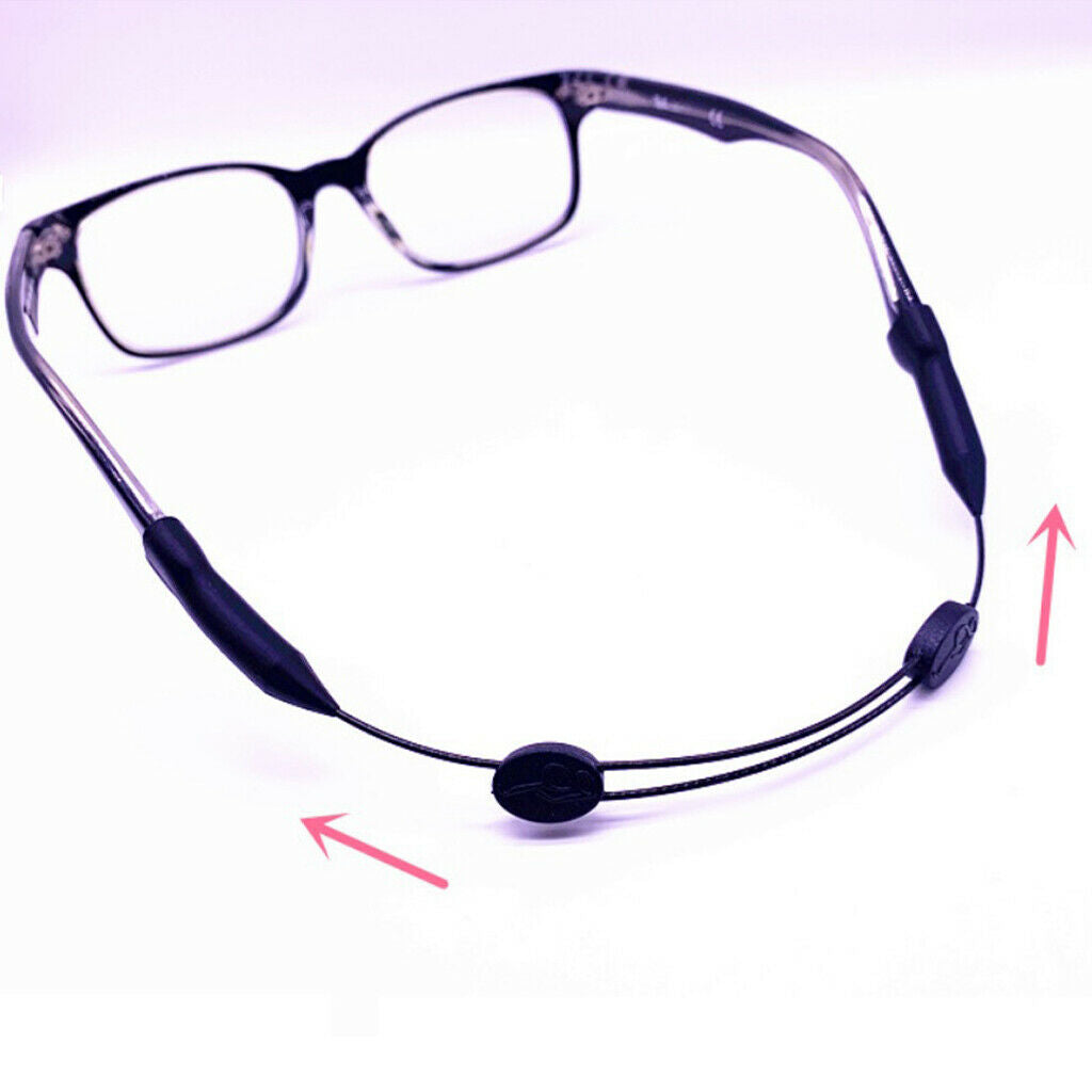 2pcs Silicone Glasses Strap Neck Eyeglasses Holder Retainer Lanyard Grips