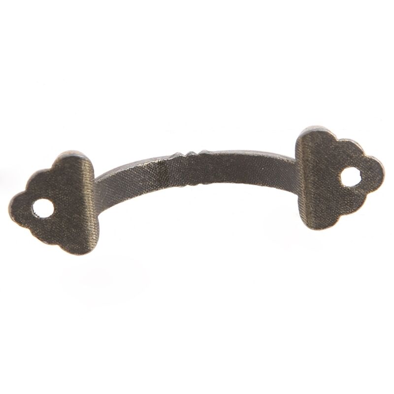 10X Bronze Handle Knob Retro Arch Tracery Drawer Wooden Jewelry Box Cabinet Pull