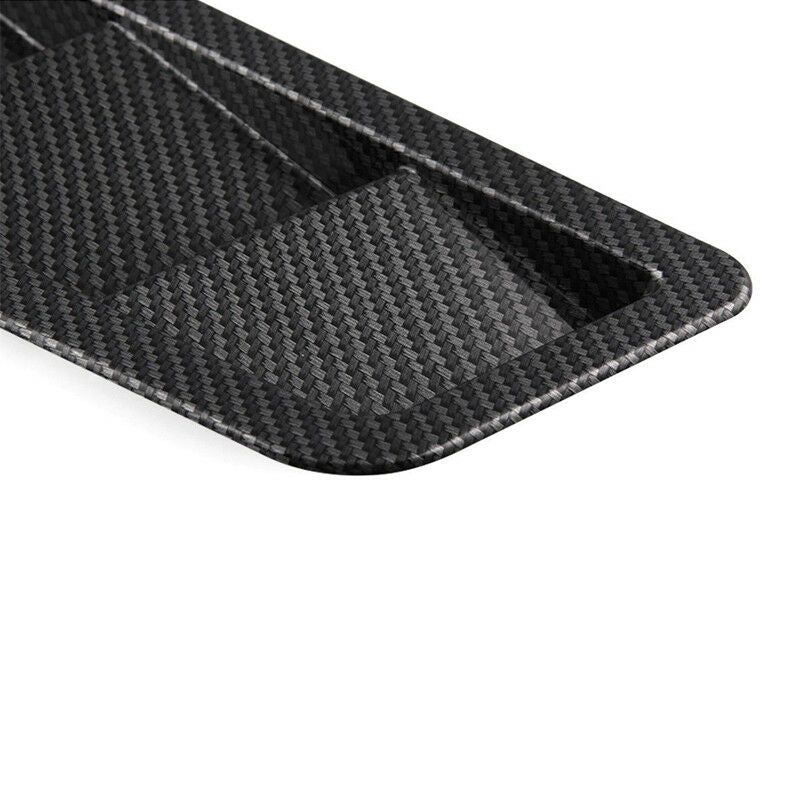 2X Universal Carbon Fiber Style Hood Vents Louver Cooling Panel Trim ABS Plastic