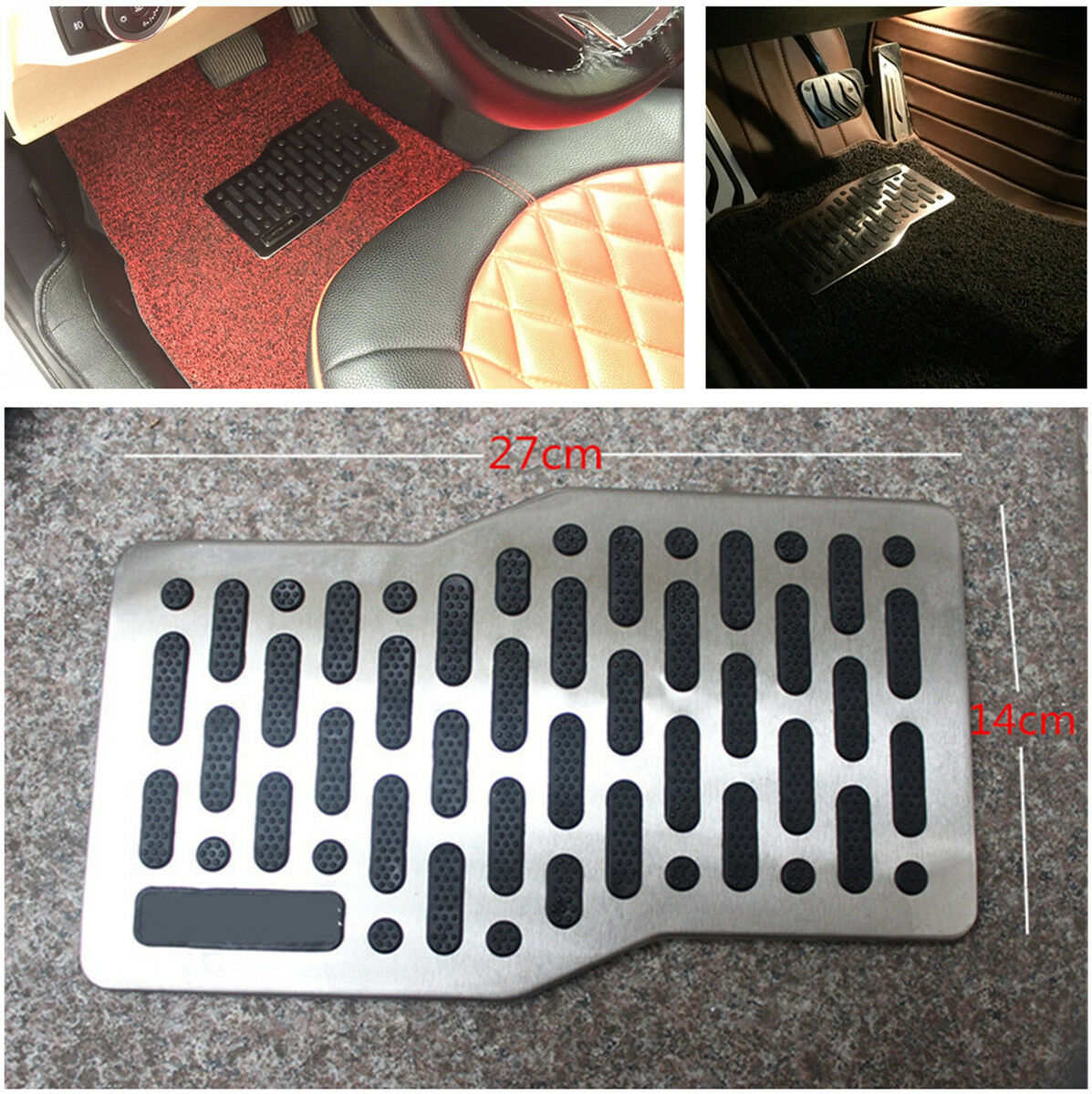 Car Driving Position All weather Waterproof Custom fit Stainless Steel Floor Mat