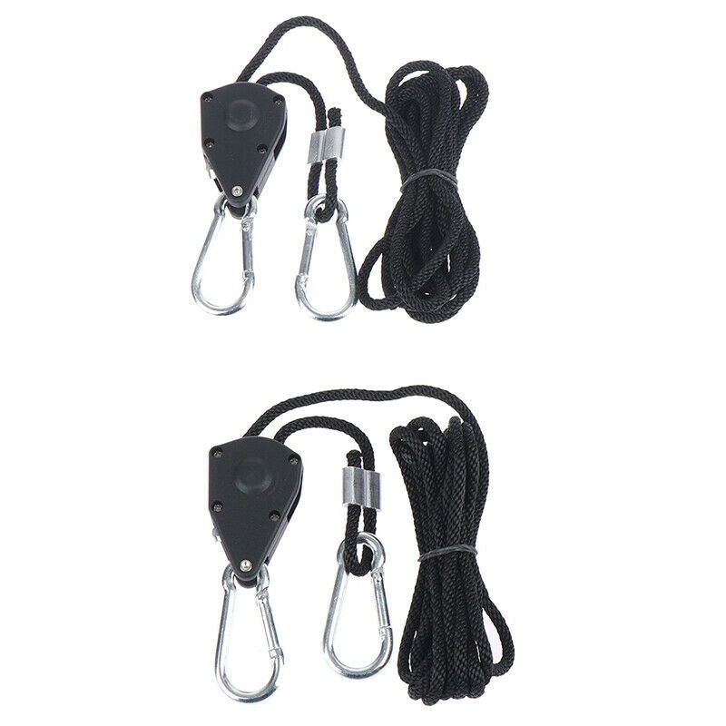 1Pair Hanging Rope Ratchet Lights Lifters Led Grow Light Hangers Zinc Alloy  SJ