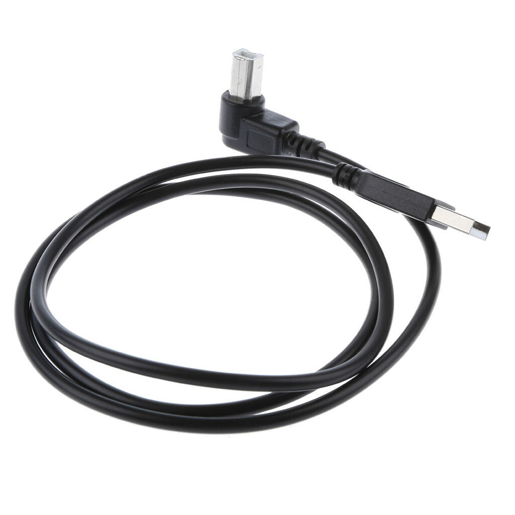USB2.0 Male to Type B 90 Degree Angle Extension Adapter Cable Bend right