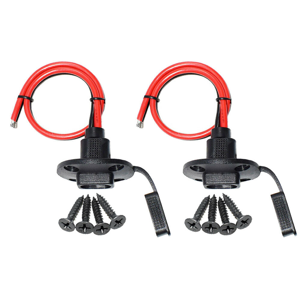 2x Solar Quick Connect 30cm SAE Socket Sidewall Port Cable Battery Charger