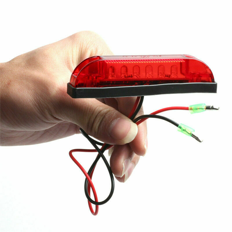 2pcs 4" Boat Navigation 6 LED Lighting RED Waterproof Marine Utility Strip Bar