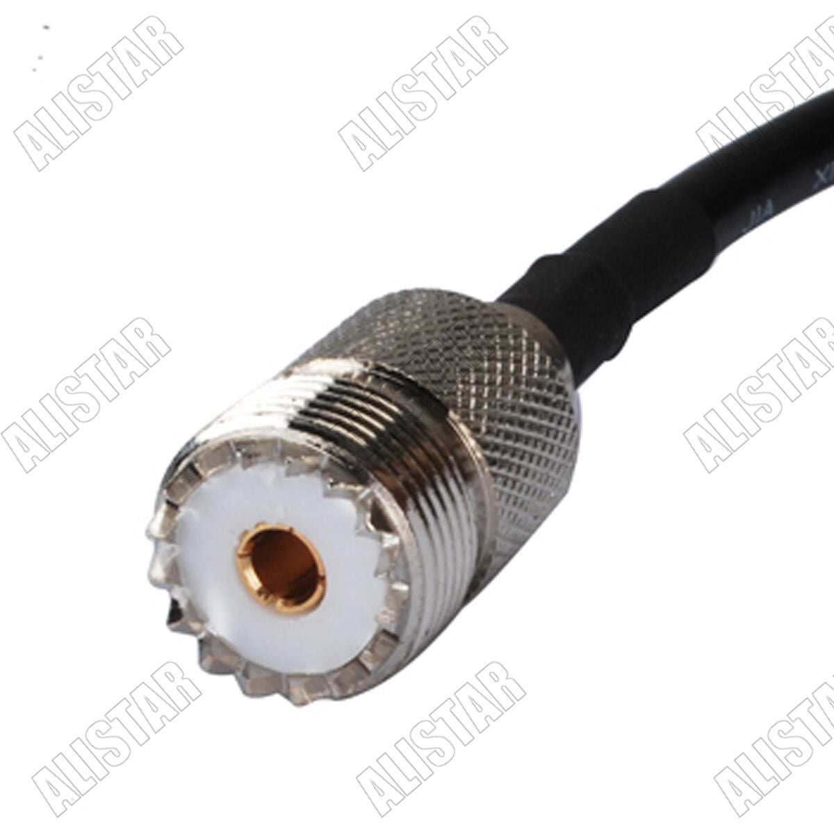 RG58 30cm UHF SO-239 Female Jack to SMA Male Plug Right Angle RF Pigtail Cable