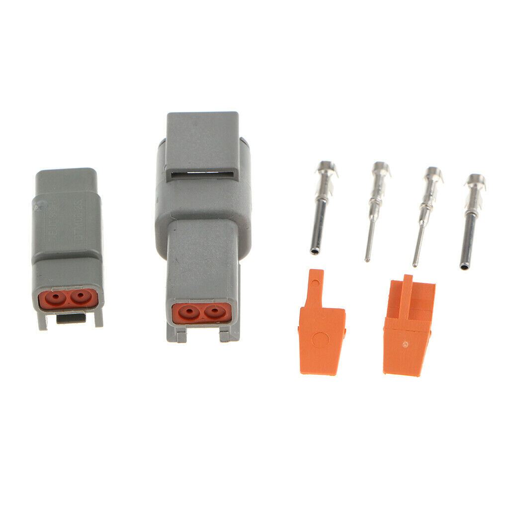 1 Set 20A Waterproof 2Pins Sealed Electrical Wire Connector Plug Terminals