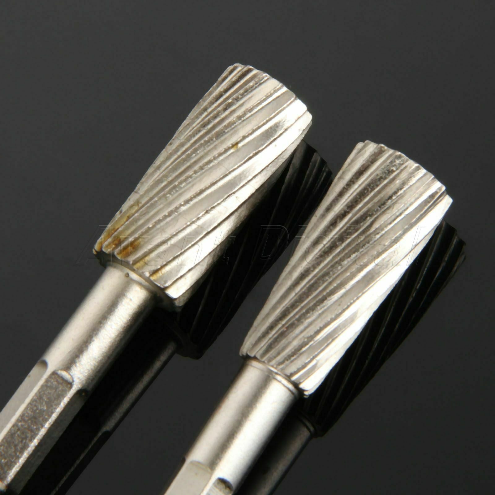 5pc 13mm Head Carbide Rotary Burr Tool Grinder Bit 6.35mm Shank Kit High Quality
