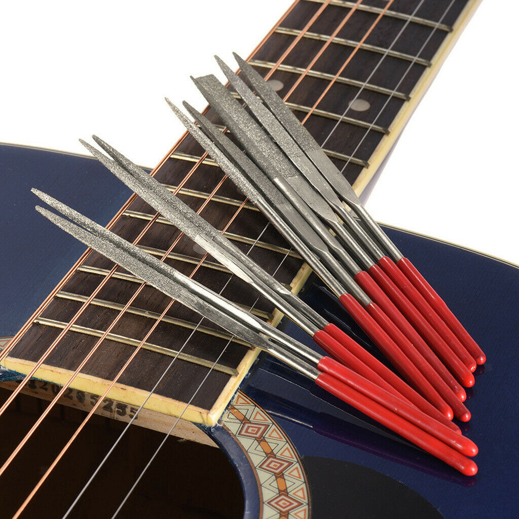 Guitar Repair Protect Tool Kit Fret Stainless File Set Grinding Stone Sponge