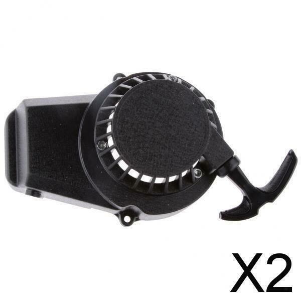 2X Aluminum Pull Starter Starter Recoil 47cc 49cc Mini Pocket Bike ATV Black