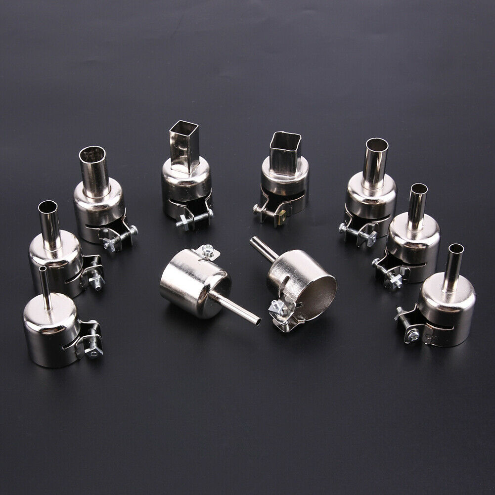 10Pcs Heat Gun Nozzles Solder Kit Set for 850 Hot Air Soldering Station C#P5