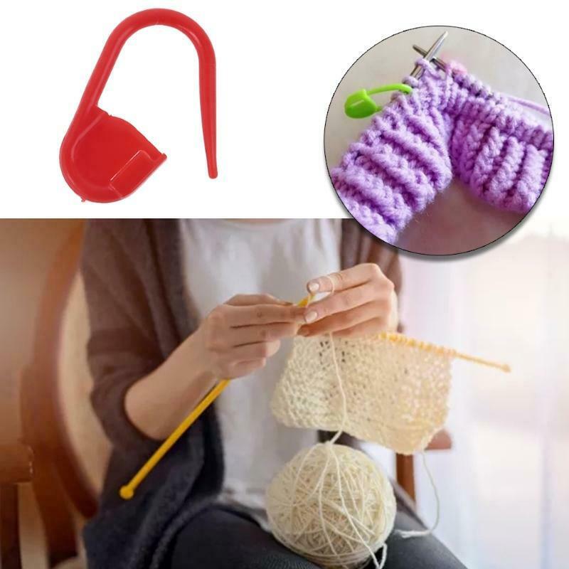 1 Set Yarn Knitting Aluminum Stitch Holders Safety Pins Stitch Counter Marker