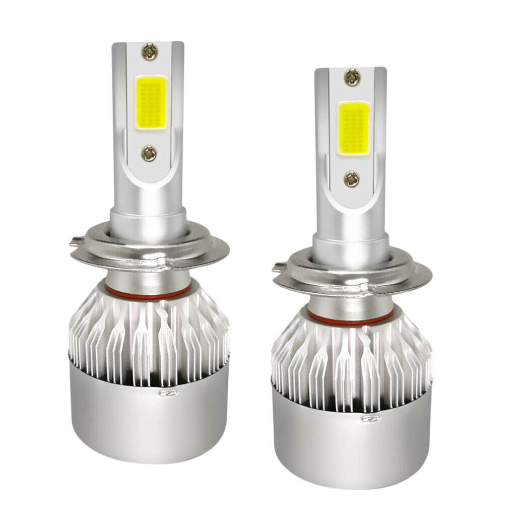 Auto Car COB LED Fog Headlight Bulb Conversion Kit Hi/Lo Beam Lamps H7 6000K